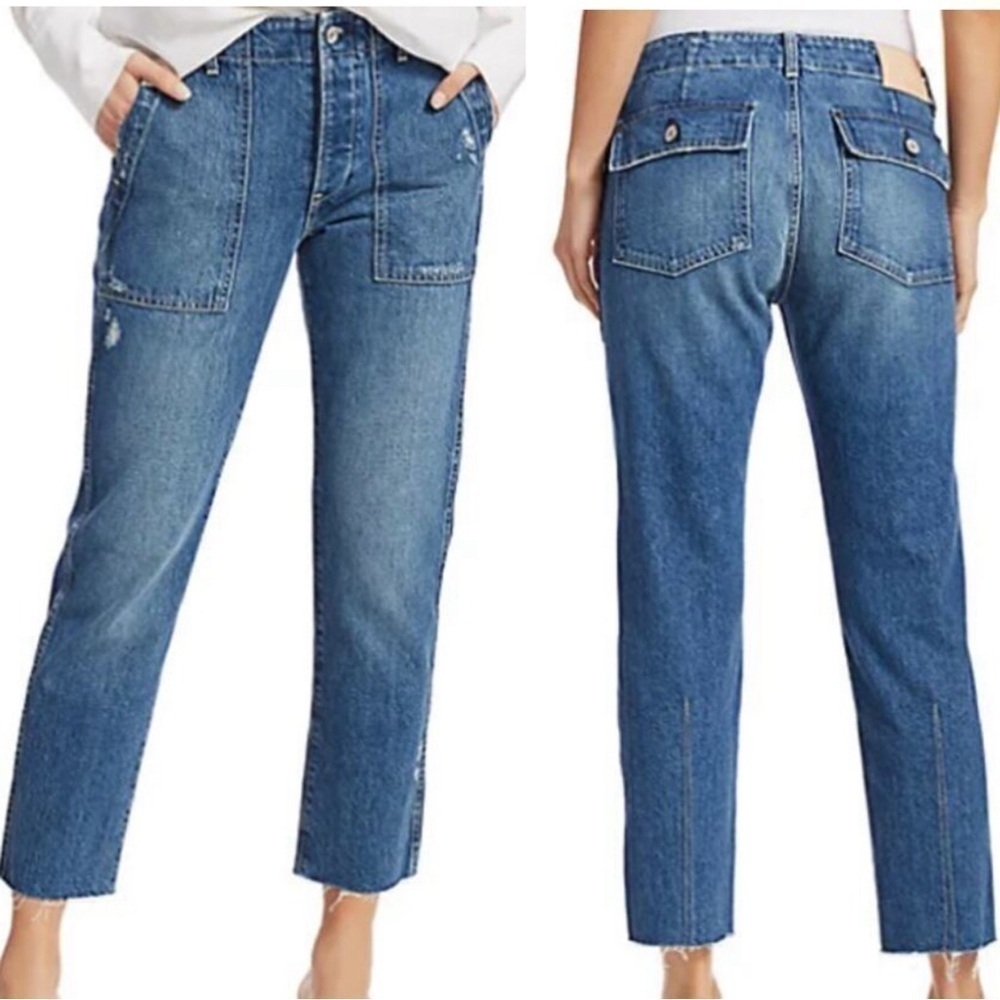 Trave Denim Deja Utility Taper Jeans Instant Karma Wash Size 27